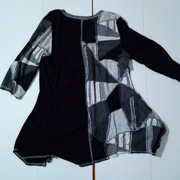 Frank Layman grungy, goth tunic shirt women  size 14 - Picture 4 of 4